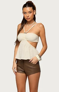 Edikted Rosalyn Cotton Braided Cutout Top