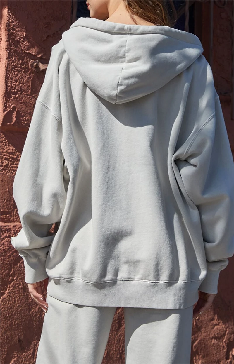 John Galt Cement Christy Zip Up Oversized Hoodie