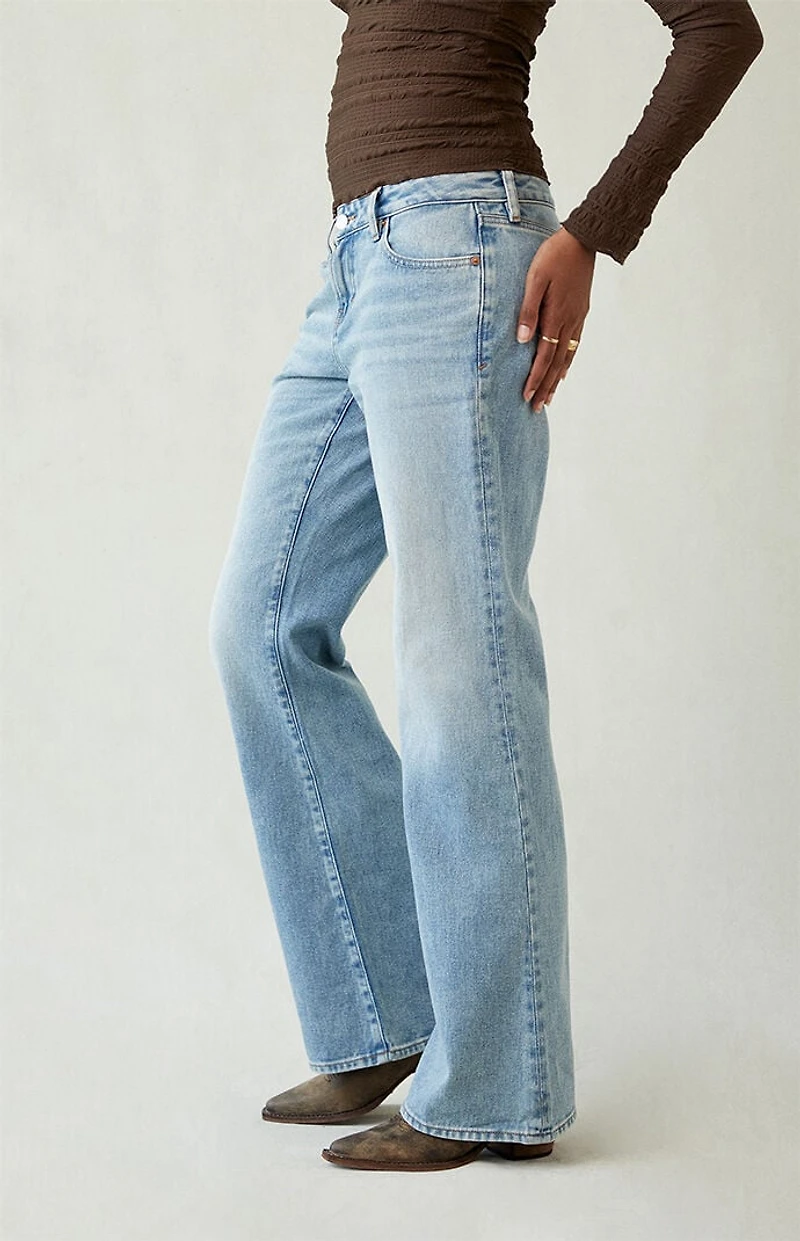 Pacsun Jade Low Rise Bootcut Jeans Light Blue Wash