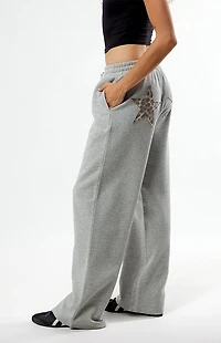 LA Hearts Leopard Star Baggy Sweatpants