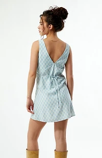 Your Favorite Plaid Deep V Neck Mini Dress