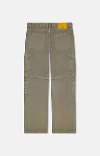 WeSC Flint Grey Baggy Zip Off Cargo Pants