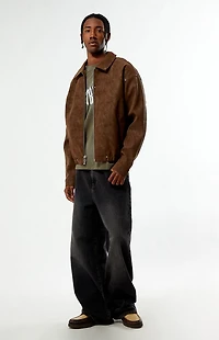 Pacsun Alex Studded Faux Leather Gas Jacket