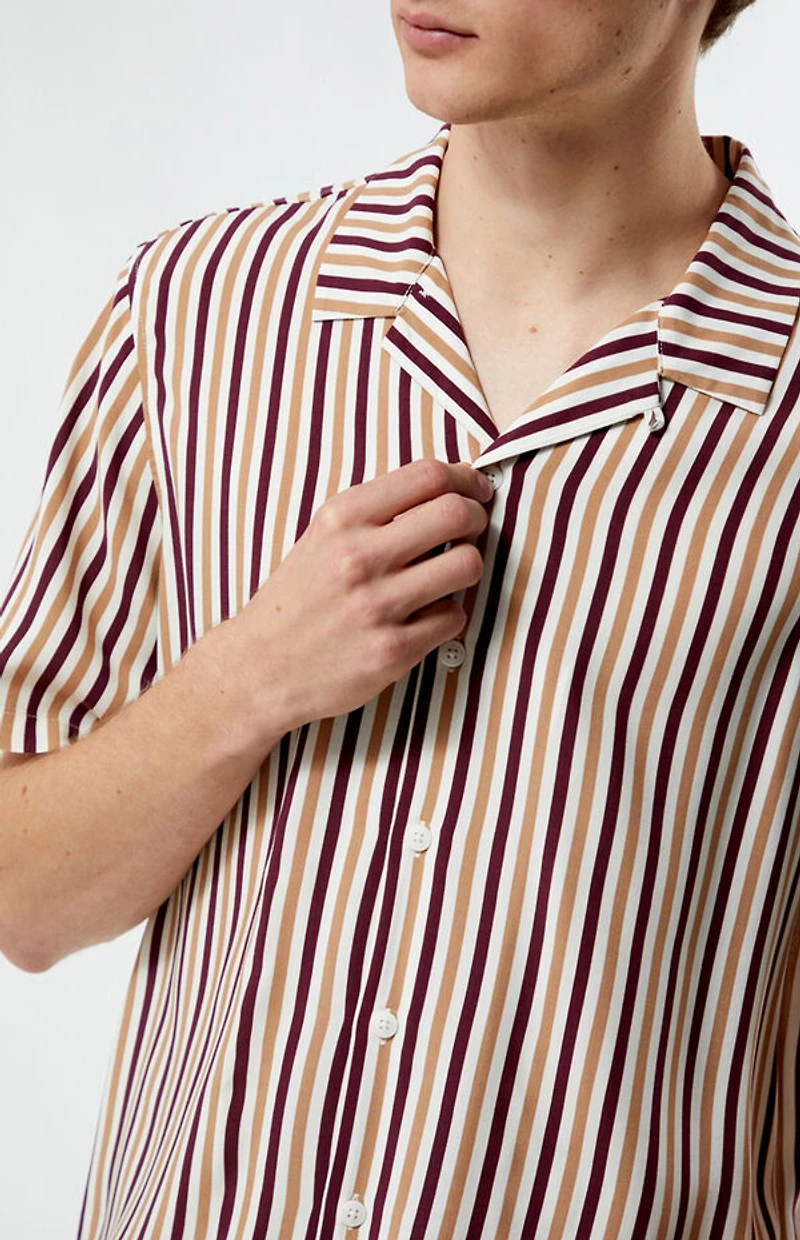 Pacsun Caleb Stripe Camp Shirt