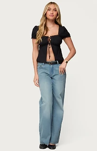 Edikted Lacey Split Front Lace Up