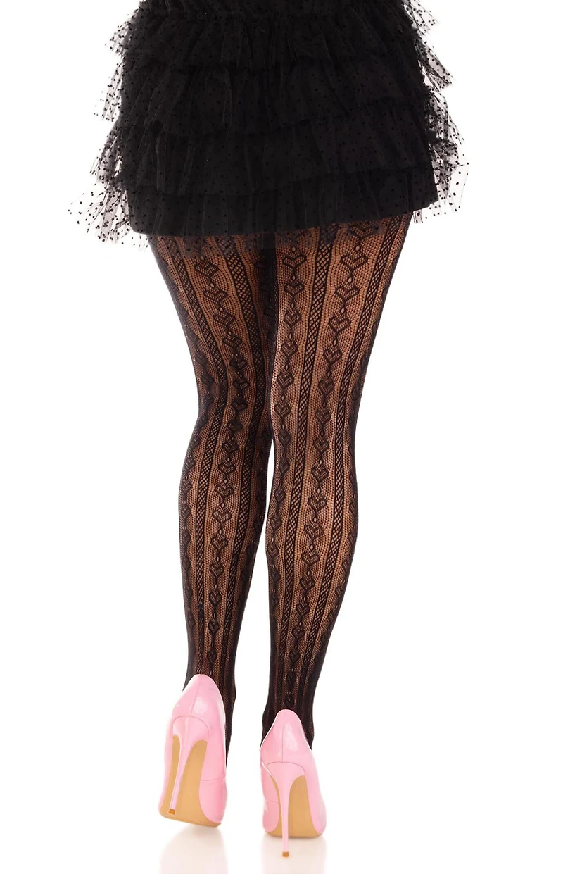 Leg Avenue Sweetheart Striped Tights