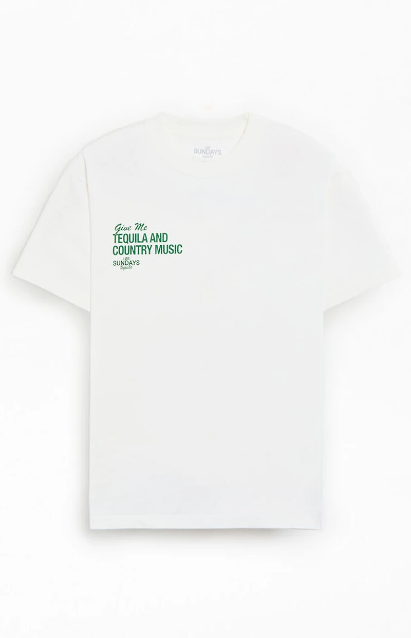 Los Sundays White The Tequila & Country Music T-Shirt