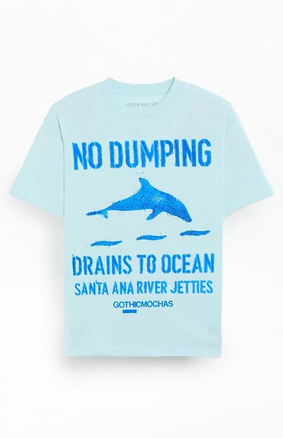 Gothic Mochas No Dumping Dolphin T-Shirt