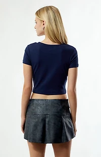 Zemeta Faux Leather Attic Box Mini Skirt