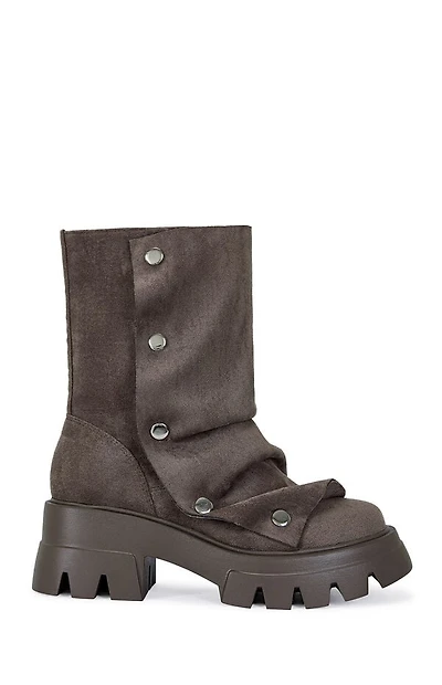 AZALEA WANG Women's Cocoa Bharti Booties
