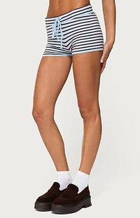 Edikted Lillian Striped Knit Shorts