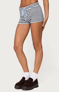 Edikted Lillian Striped Knit Shorts