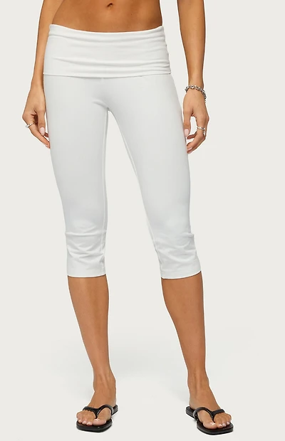 Edikted Rocio Foldover Capri Pants