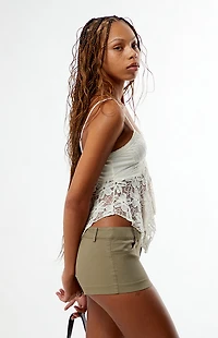 Pacsun Stretch Twill Micro Shorts