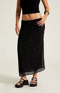 Beverly and Beck Sequin Midi Skirt