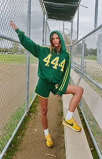 THE MAYFAIR GROUP 444 Aligned Zip Up Hoodie
