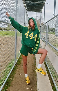 THE MAYFAIR GROUP 444 Aligned Zip Up Hoodie