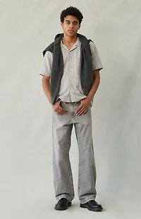 Pacsun Dylan Baggy Jeans Tonal Stripe Gray