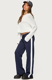 Edikted Baker Contrast Striped Sweatpants