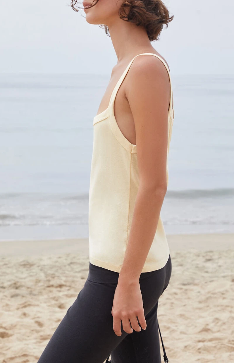 John Galt Yellow Belle Tank Top