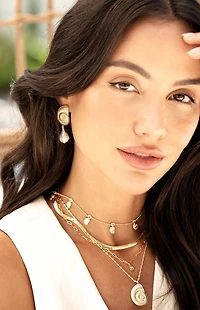 Ettika Nautilus Shell Pendant Layered Necklace