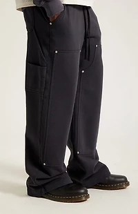 Pacsun Black Paneled Carpenter Fleece Extreme Baggy Sweatpants