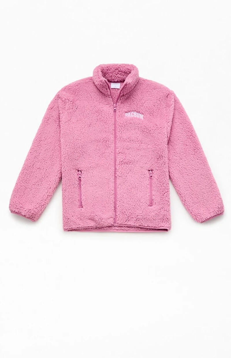 Pacsun Kids Pink Sherpa Jacket
