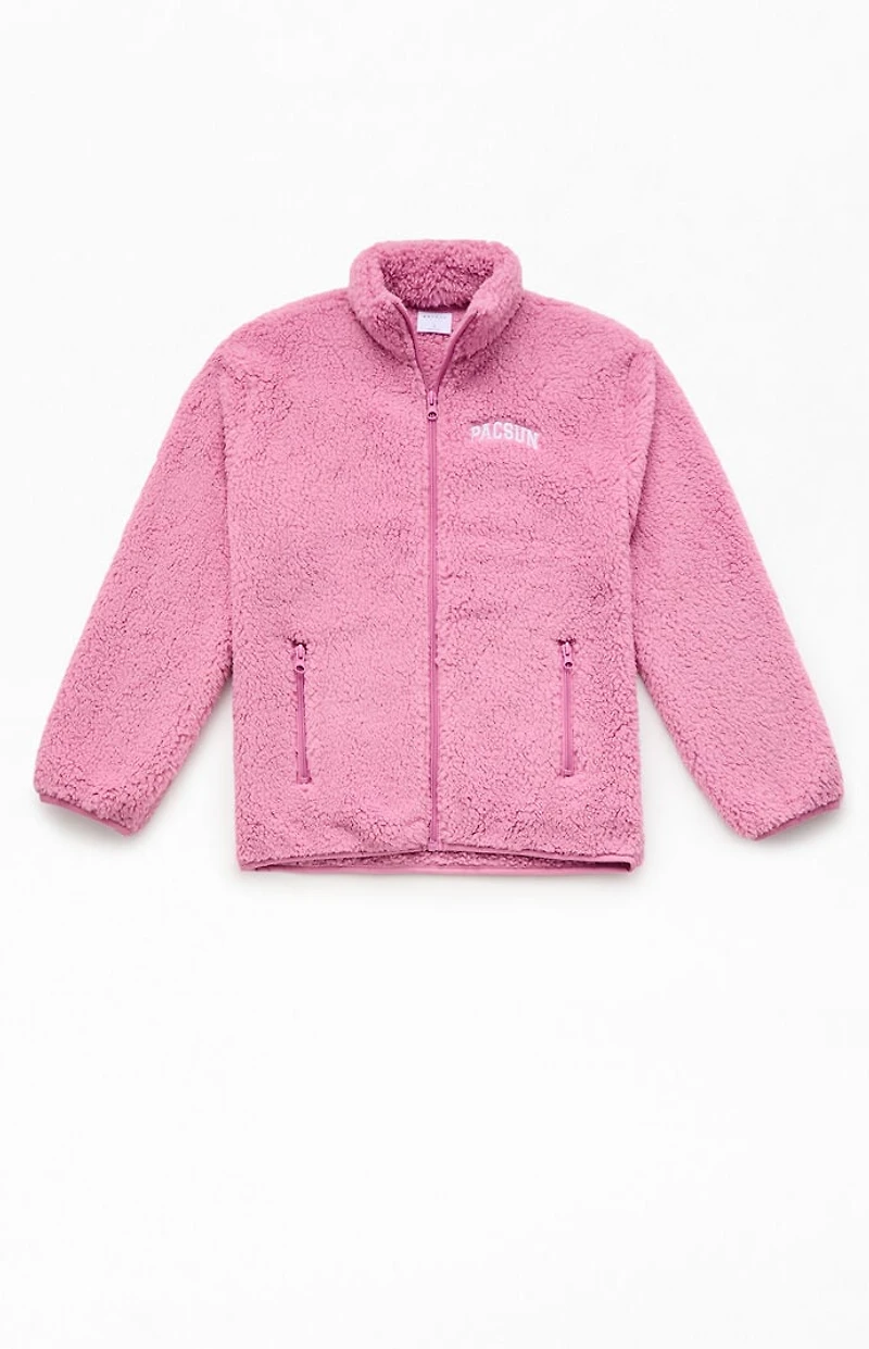 Pacsun Kids Pink Sherpa Jacket