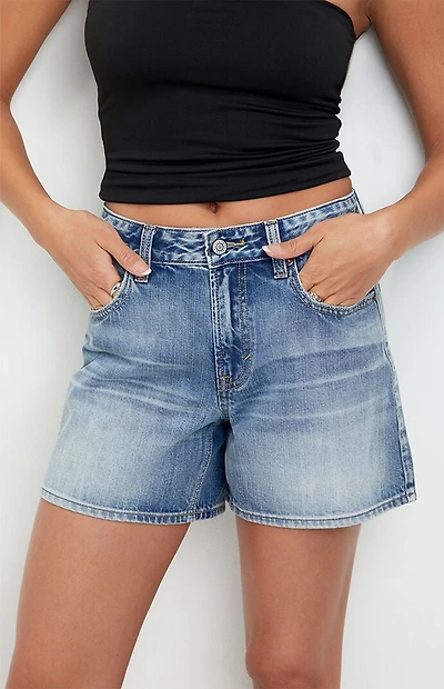 Pacsun Sophie Jean Mom Shorts Medium Blue
