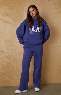 Your Favorite LA Chainstitched Floral Oversized Hoodie