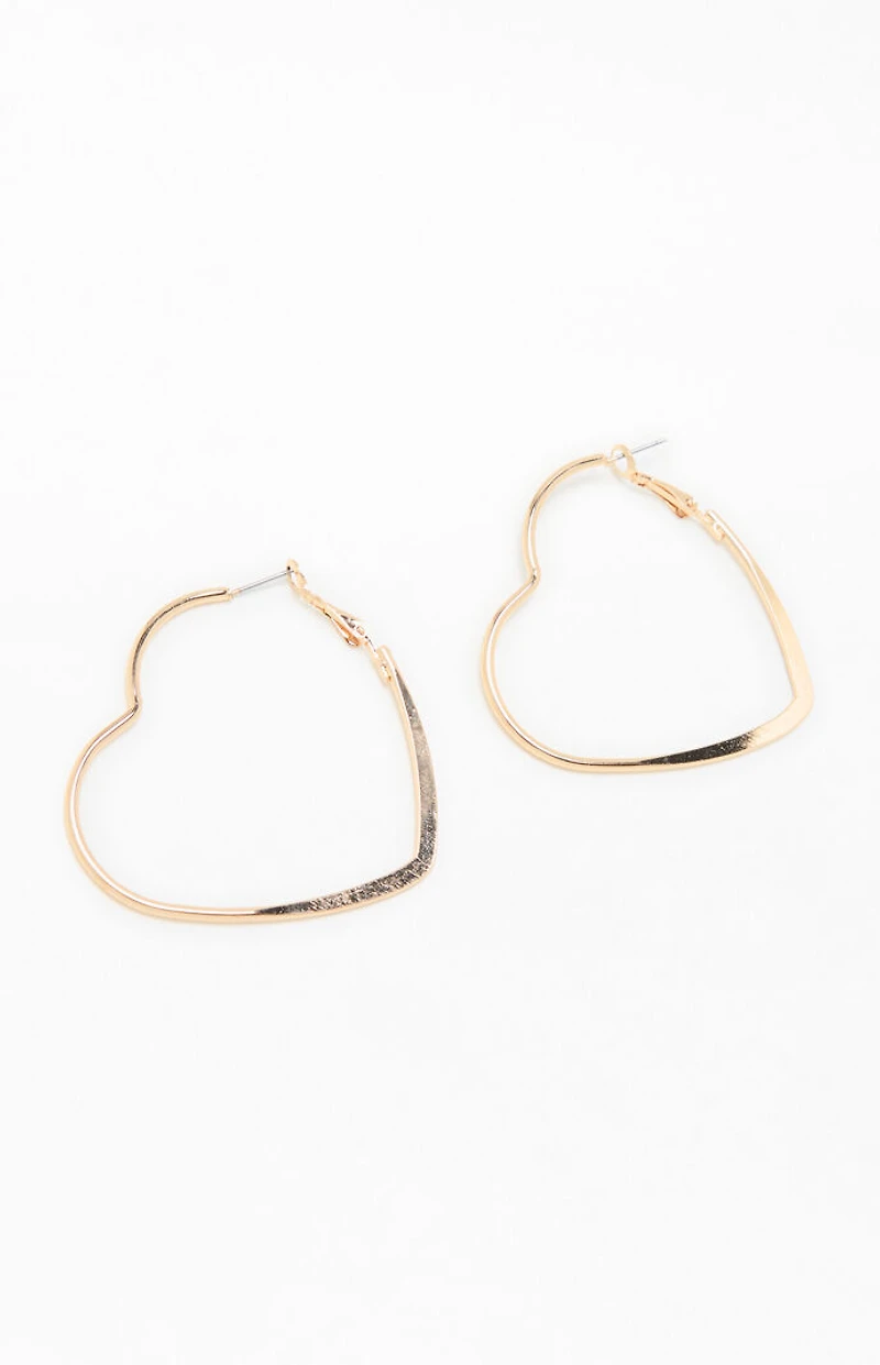 LA Hearts Mega Heart Hoop Earrings