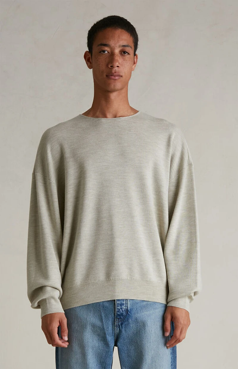 Fear of God ESSENTIALS Heather Stone Merino Wool Crew Neck Sweater