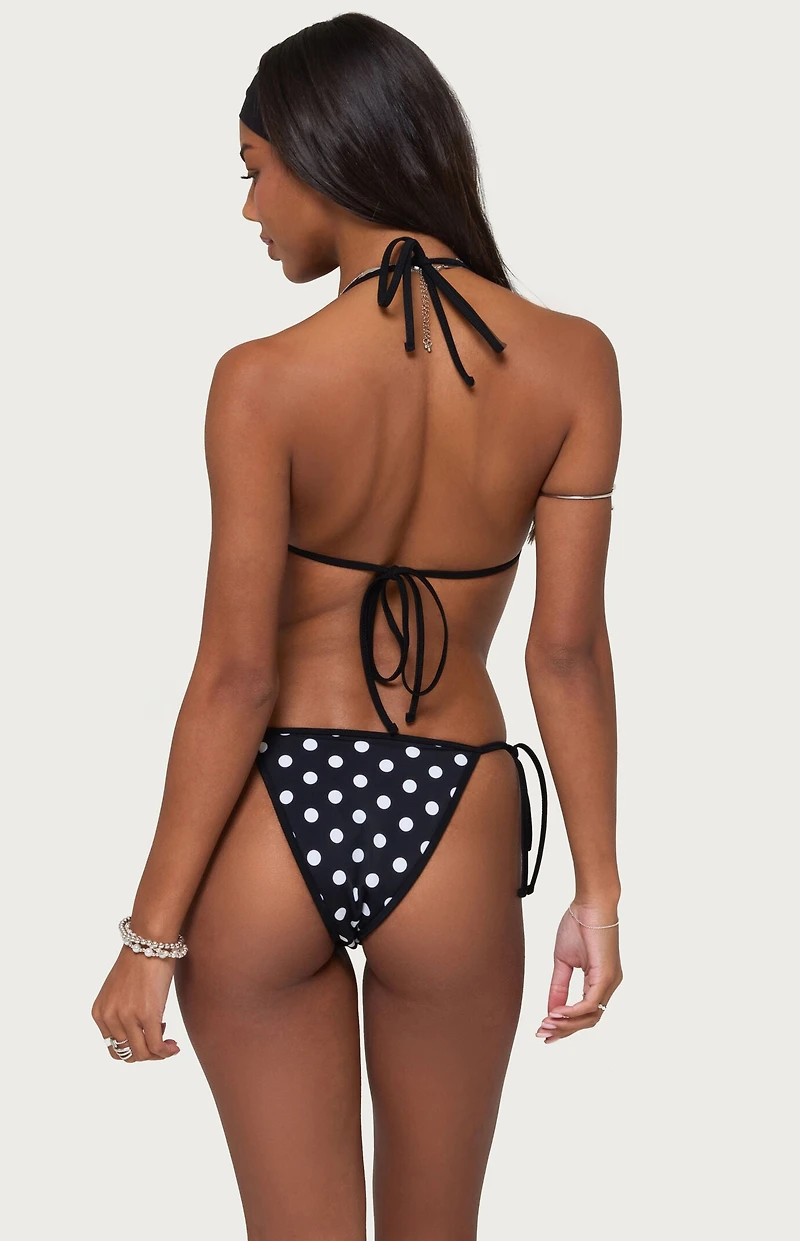 Edikted Tora Polka Dot Triangle Bikini Top