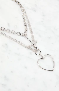 LA Hearts Chunky Cross Layered Necklace