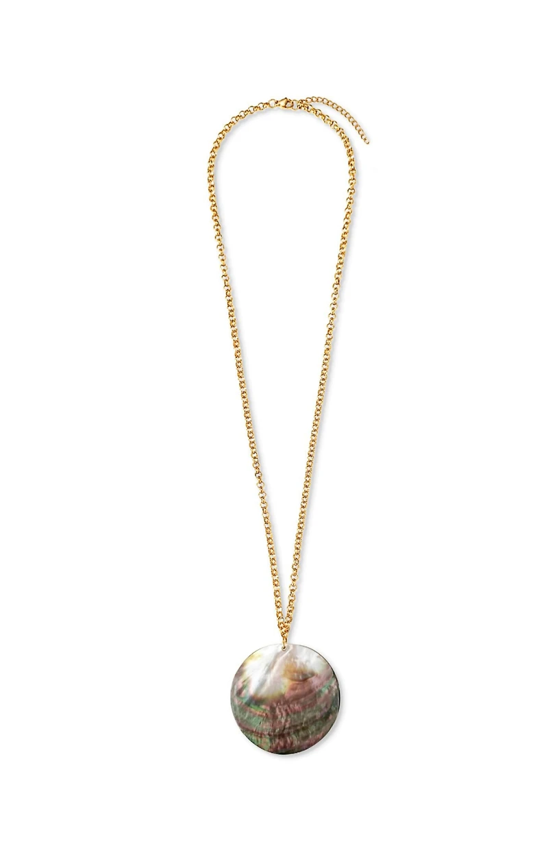 Ellie Vail Julane Mother Of Pearl Shell Pendant Necklace
