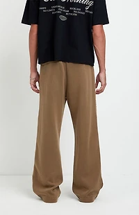 Pacsun Brown Elmer Stripe Fleece Extreme Baggy Sweatpants