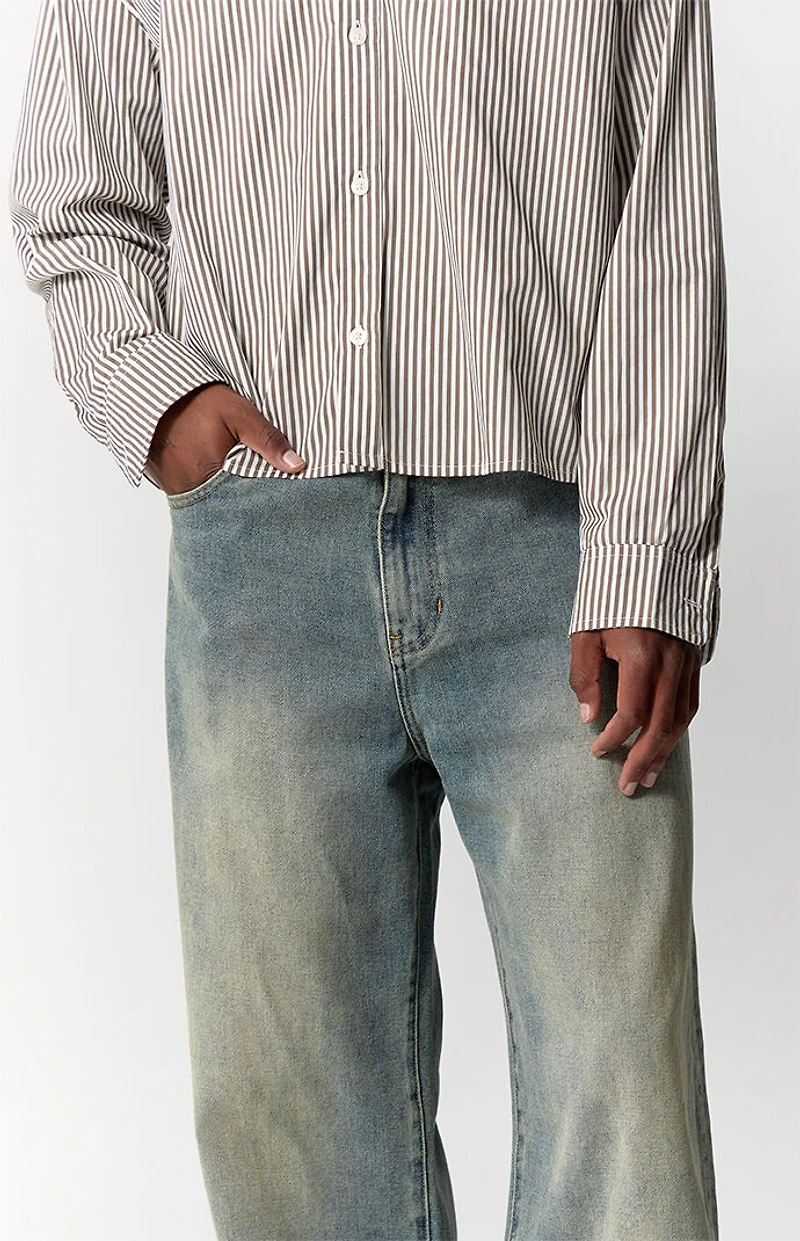 Pacsun Blake Extreme Baggy Jeans Medium Blue Light Wash