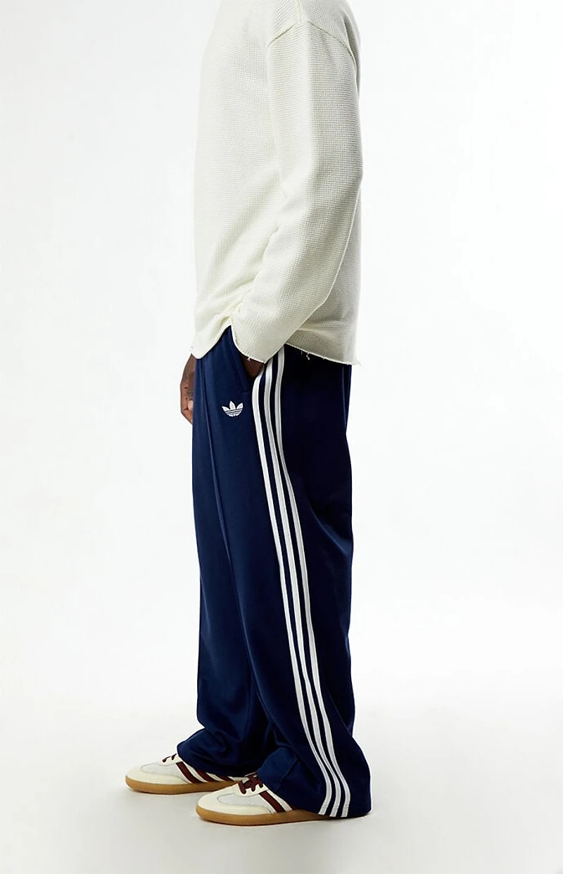 adidas Navy Baggy Three Stripe Track Pants