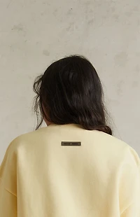Fear of God ESSENTIALS Kids Garden Yellow '90s Fit Fleece Crew Neck Sweatshirt
