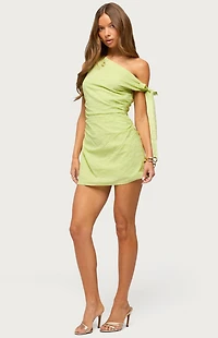 Edikted Zimi Eyelet One Shoulder Mini Dress