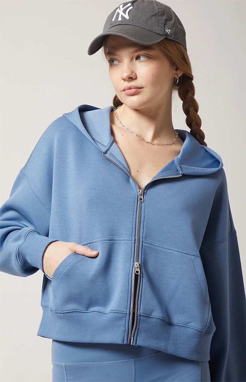 PAC 1980 Active Sweat Alta Modal Cropped Zip Up Hoodie