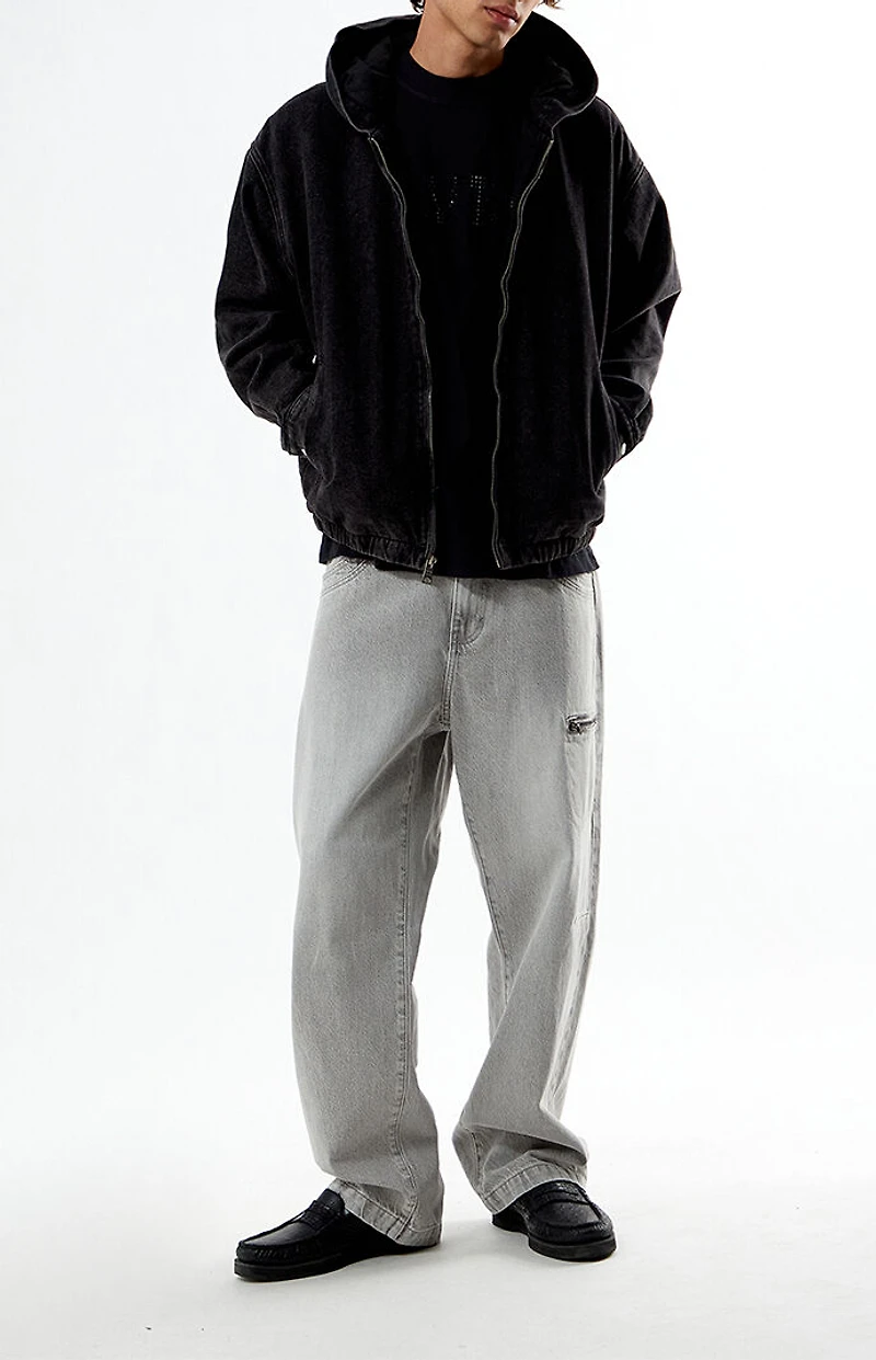 Pacsun Black Wash Hooded Jacket