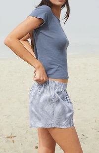 John Galt & White Gingham Keira Boxer Shorts