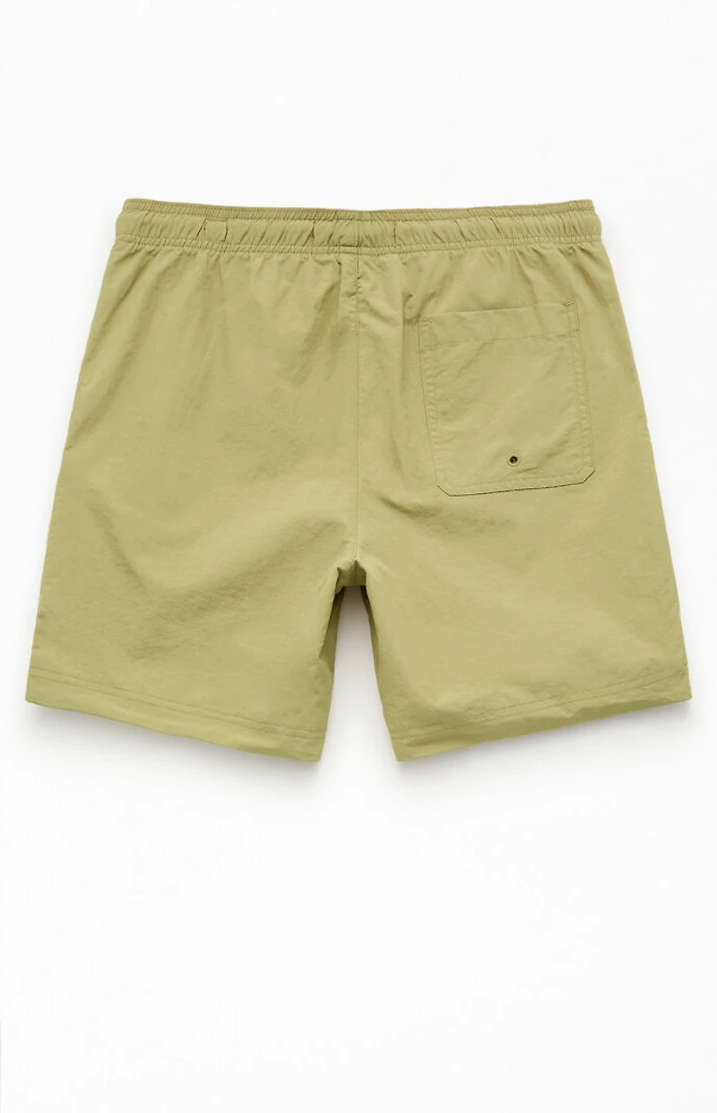 Pacsun Green Collegiate 6.5" Swim Trunks