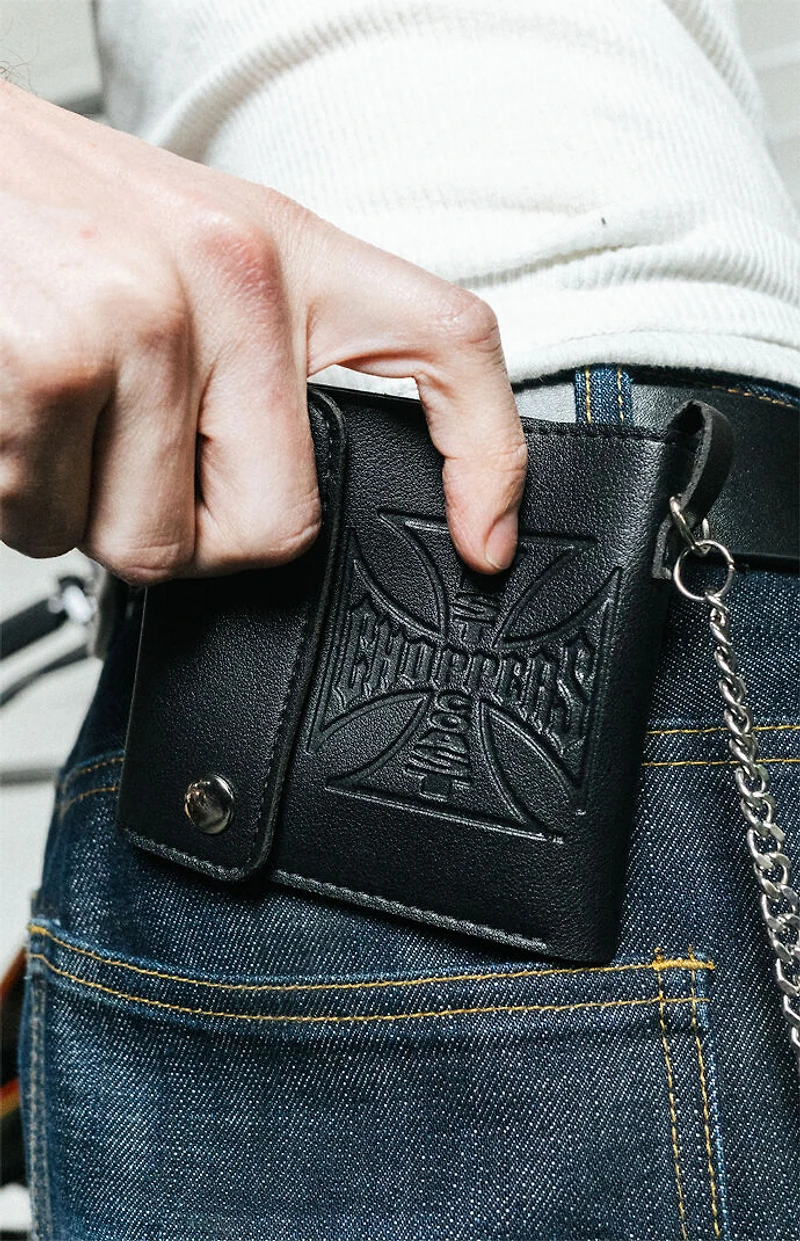 West Coast Choppers Embossed Logo Chain Wallet