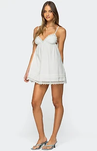 Edikted Luisa Lacey Babydoll Mini Dress