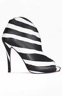AZALEA WANG Women's Marisol Zebra Stiletto Booties