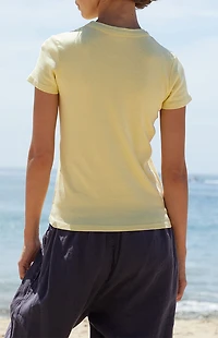 John Galt Yellow Hailie Short Sleeve Top