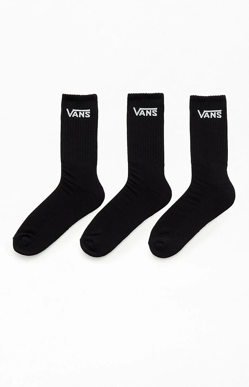 Vans 3-Pack Black Classic Crew Socks