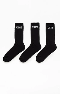 Vans 3-Pack Black Classic Crew Socks